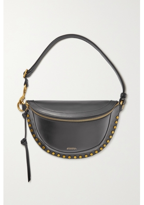 Isabel Marant - Skano Whipstitched Leather-trimmed Suede Belt Bag - Black - One size