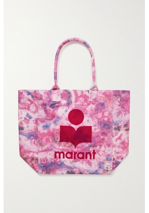 Isabel Marant - Yenky Flocked Tie-dyed Cotton-canvas Tote - Pink - One size