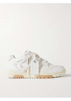 Off-White - Slim Out Of Office Leather, Mesh And Suede Sneakers - IT35,IT36,IT37,IT38,IT39,IT40,IT41,IT42