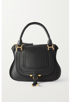 Chloé - Marcie Medium Textured-leather Shoulder Bag - Black - One size