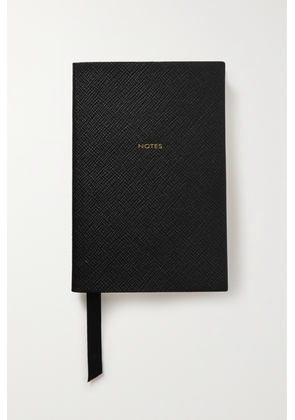 Smythson - Textured-leather Notebook - Black - One size