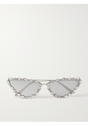 DIOR Eyewear - Missdior B1u Cat-eye Crystal-embellished Silver-tone Sunglasses - One size