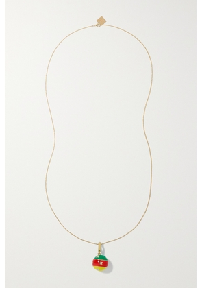Lauren Rubinski - 14-karat Gold, Enamel And Diamond Necklace - One size