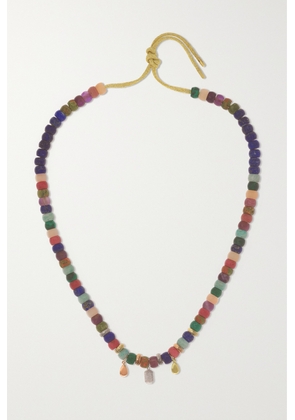 Carolina Bucci - Cartagena Forte Beads 18-karat Yellow, Rose And White Gold And Lurex Multi-stone Necklace - Blue - One size