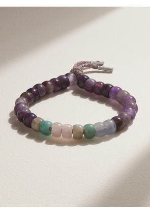 Carolina Bucci - Forte Beads Big Sur 18-karat Gold And Lurex Multi-stone Bracelet - Purple - One size