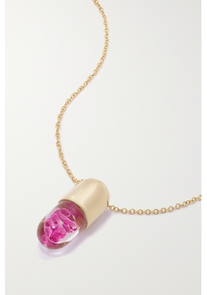 Robinson Pelham - Mini Elixir Of Love 18-karat Gold Sapphire Necklace - Pink - One size