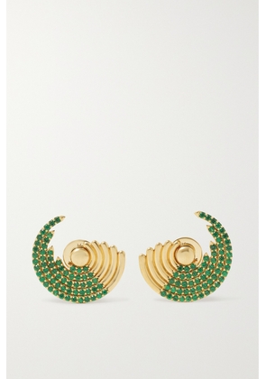 Robinson Pelham - Zouk Large 18-karat Gold Tsavorite Earrings - Green - One size