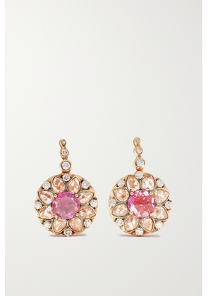 Selim Mouzannar - 18-karat Pink Gold, Sapphire And Diamond Earrings - One size