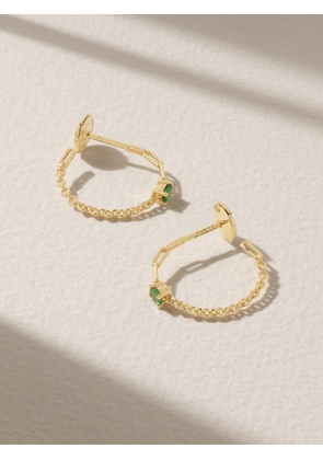 Yvonne Léon - 18-karat Gold Tsavorite Hoop Earrings - Green - One size