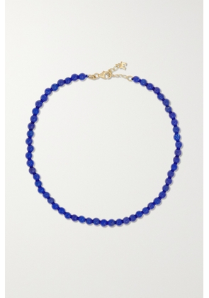 Mateo - 14-karat Gold Lapis Lazuli Anklet - Blue - One size