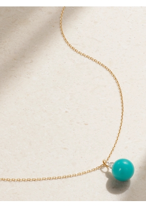 Mateo - 14-karat Gold, Turquoise And Diamond Necklace - Blue - One size