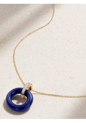 Mateo - Donut 14-karat Gold, Lapis Lazuli And Diamond Necklace - Blue - One size