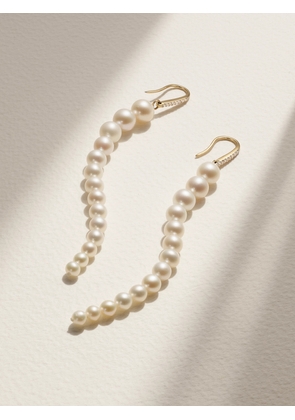 Mateo - 14-karat Gold, Pearl And Diamond Earrings - White - One size