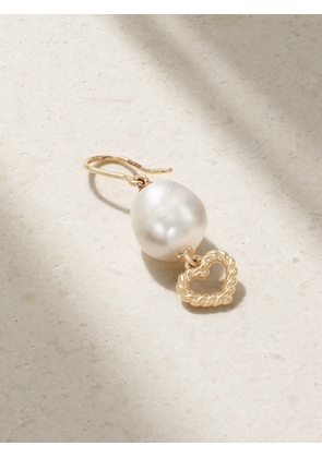 Alison Lou - Heart Streamer 14-karat Gold Pearl Single Earring - One size