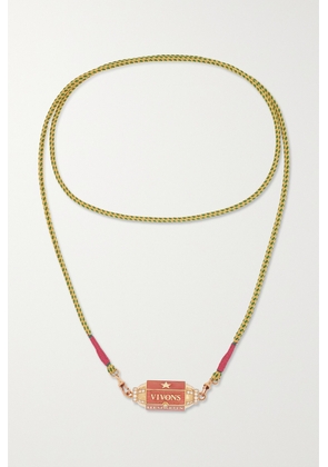 Marie Lichtenberg - Vivons Heureux 18-karat Gold, Enamel And Diamond Necklace - One size