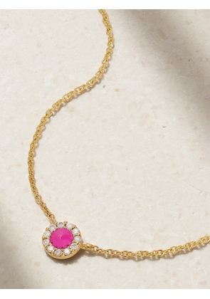 Diane Kordas - Evil Eye 18-karat Gold Diamond Necklace - Pink - One size