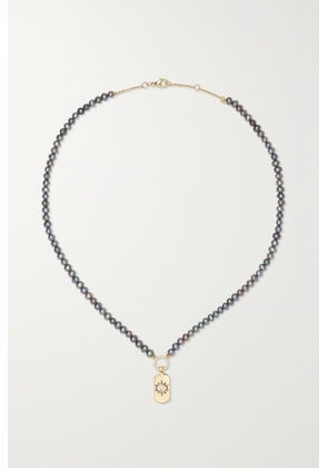 Diane Kordas - Evil Eye 18-karat Gold, Pearl And Diamond Necklace - Gray - One size