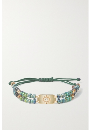 Diane Kordas - Double Strand 18-karat Gold, Multi-stone And Diamond Bracelet - Green - One size