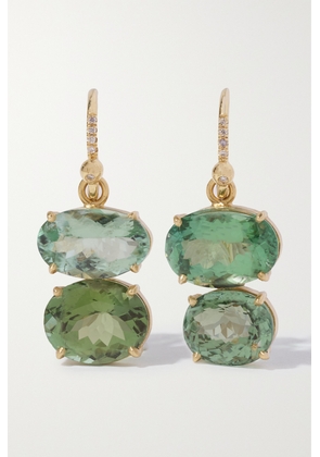 Irene Neuwirth - Gemmy Gem 18-karat Gold, Tourmaline And Diamond Earrings - One size