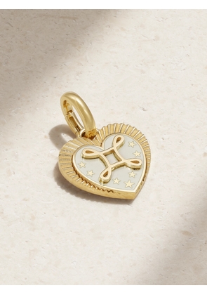 Foundrae - True Love Heart 18-karat Gold And Enamel Pendant - One size