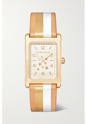 laCalifornienne - Daybreak 24mm Gold-plated Striped Leather Watch - One size