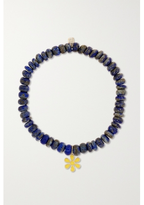 Sydney Evan - Flower 14-karat Gold, Lapis Lazuli And Enamel Bracelet - Blue - One size