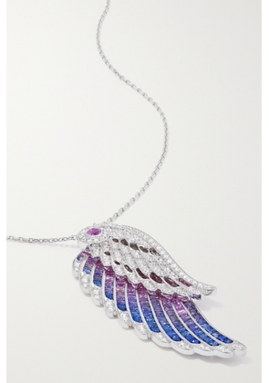 Garrard - Bird Of Paradise 18-karat White Gold, Sapphire And Diamond Necklace - One size