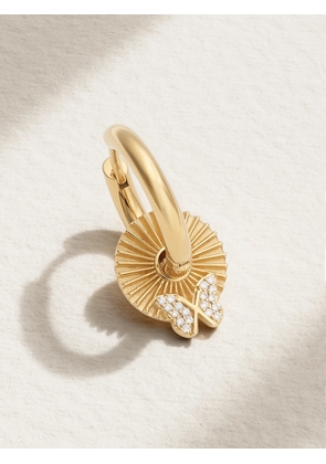 Foundrae - Reverie 18-karat Gold Diamond Single Hoop Earring - One size