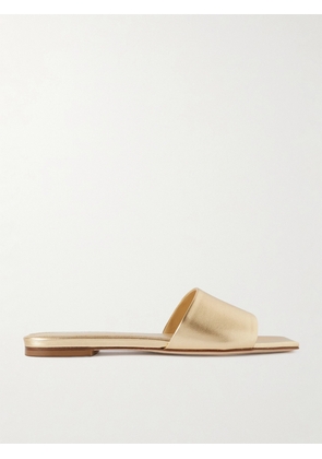 aeyde - Anna Metallic Leather Slides - Gold - IT35,IT35.5,IT36,IT36.5,IT37,IT37.5,IT38,IT38.5,IT39,IT39.5,IT40,IT40.5,IT41,IT41.5,IT42