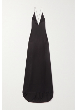 SAINT LAURENT - Open-back Silk-satin Maxi Dress - Black - FR34,FR36,FR38,FR40,FR42