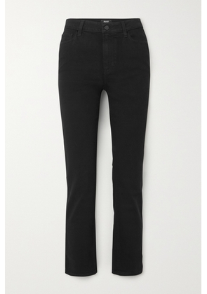 PAIGE - Cindy Cropped High-rise Straight-leg Jeans - Black - 23,24,25,26,27,28,29,30,31,32