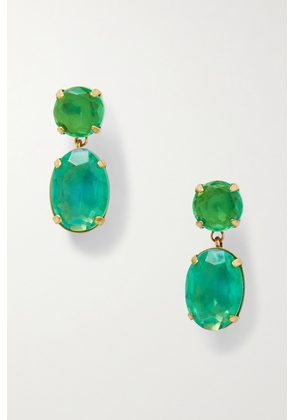 Roxanne Assoulin - Gold-tone Crystal Earrings - Green - One size