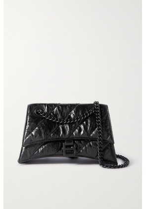 Balenciaga - Crush Small Quilted Crinkled-leather Shoulder Bag - Black - One size