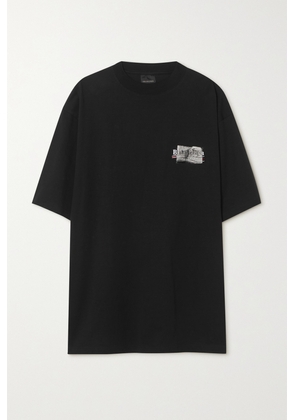 Balenciaga - Printed Cotton-jersey T-shirt - Black - XXS,XS,S,M,L
