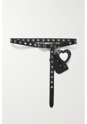 Balenciaga - Le Cagole Embellished Crinkled-leather Belt - Black - 70,75,80,85,90,95