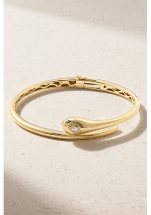 Anita Ko - Snake Coil 18-karat Gold, Diamond And Emerald Bracelet - One size