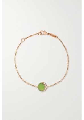 David Morris - Fortuna 18-karat Rose Gold, Chrysoprase And Diamond Bracelet - Green - One size