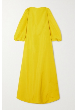 Valentino Garavani - Gathered Cotton-blend Faille Gown - Yellow - IT38,IT42,IT44,IT46