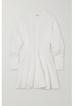 Alaïa - Cotton-poplin Mini Shirt Dress - White - FR34,FR36,FR38,FR40,FR42,FR44,FR46