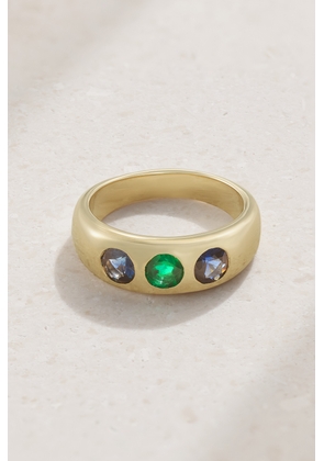 Marlo Laz - Gemma 14-karat Gold, Sapphire And Emerald Ring - 6