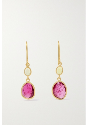 Pippa Small - 18-karat Gold Sapphire Earrings - Pink - One size