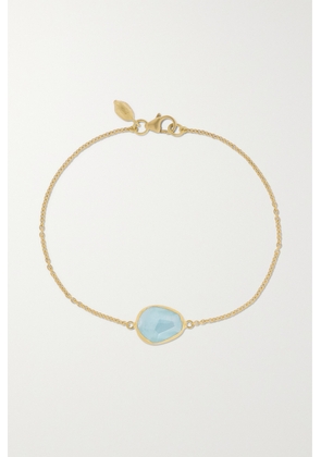 Pippa Small - 18-karat Gold Aquamarine Bracelet - Blue - One size