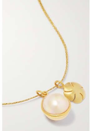 Pippa Small - 18-karat Gold, Cord And Pearl Necklace - One size