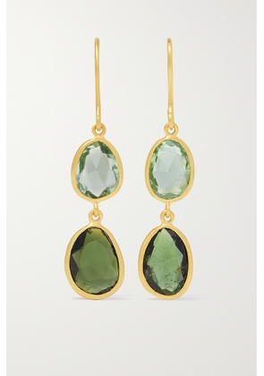 Pippa Small - 18-karat Gold Tourmaline Earrings - Green - One size