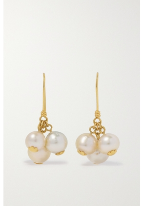Pippa Small - 18-karat Gold Pearl Earrings - White - One size