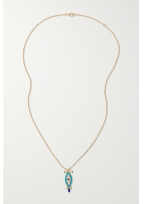 L’Atelier Nawbar - The Little Blue Jay 18-karat Gold Multi-stone Necklace - One size
