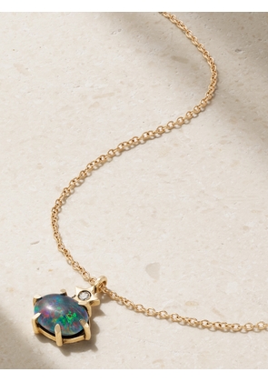 Andrea Fohrman - Mini Cosmo 14-karat Gold, Opal And Diamond Necklace - Green - One size