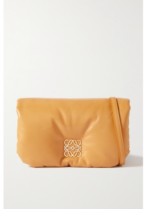 Loewe - Puffer Goya Mini Embellished Padded Leather Down Shoulder Bag - Brown - One size