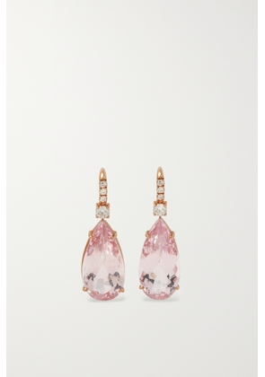 Irene Neuwirth - Gemmy Gem 18-karat Rose Gold, Morganite And Diamond Earrings - One size