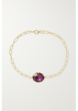 Andrea Fohrman - Mini Galaxy 14-karat Gold Multi-stone Doublet Bracelet - Pink - One size